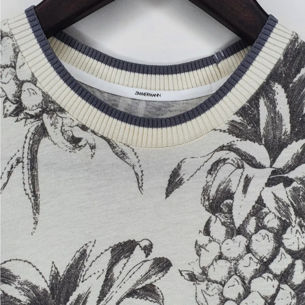 ZIMMERMANN WAYFARER SET, SHORTS AND TSHIRT, PINEAPPLE PRINT SIZE 0 - Picture 3 of 7